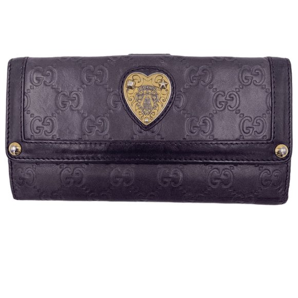 Authentic Gucci GG Dark Brown Long Wallet - Picture 1 of 11